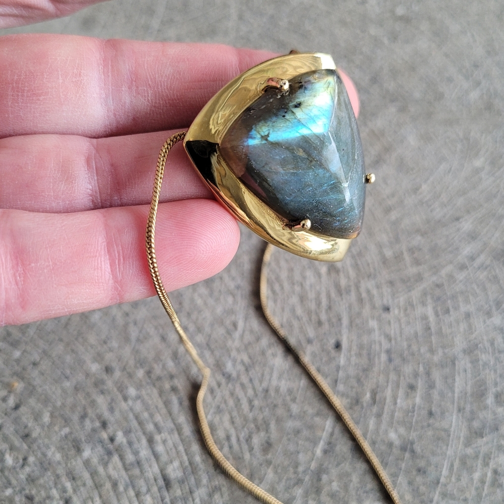 Labradorite Designer shield pendant necklace …
